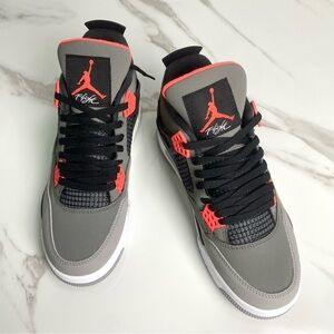 Jordan 4 Retro "Infrared" -Men's Athletic Mid-top Sneakers Shoes
